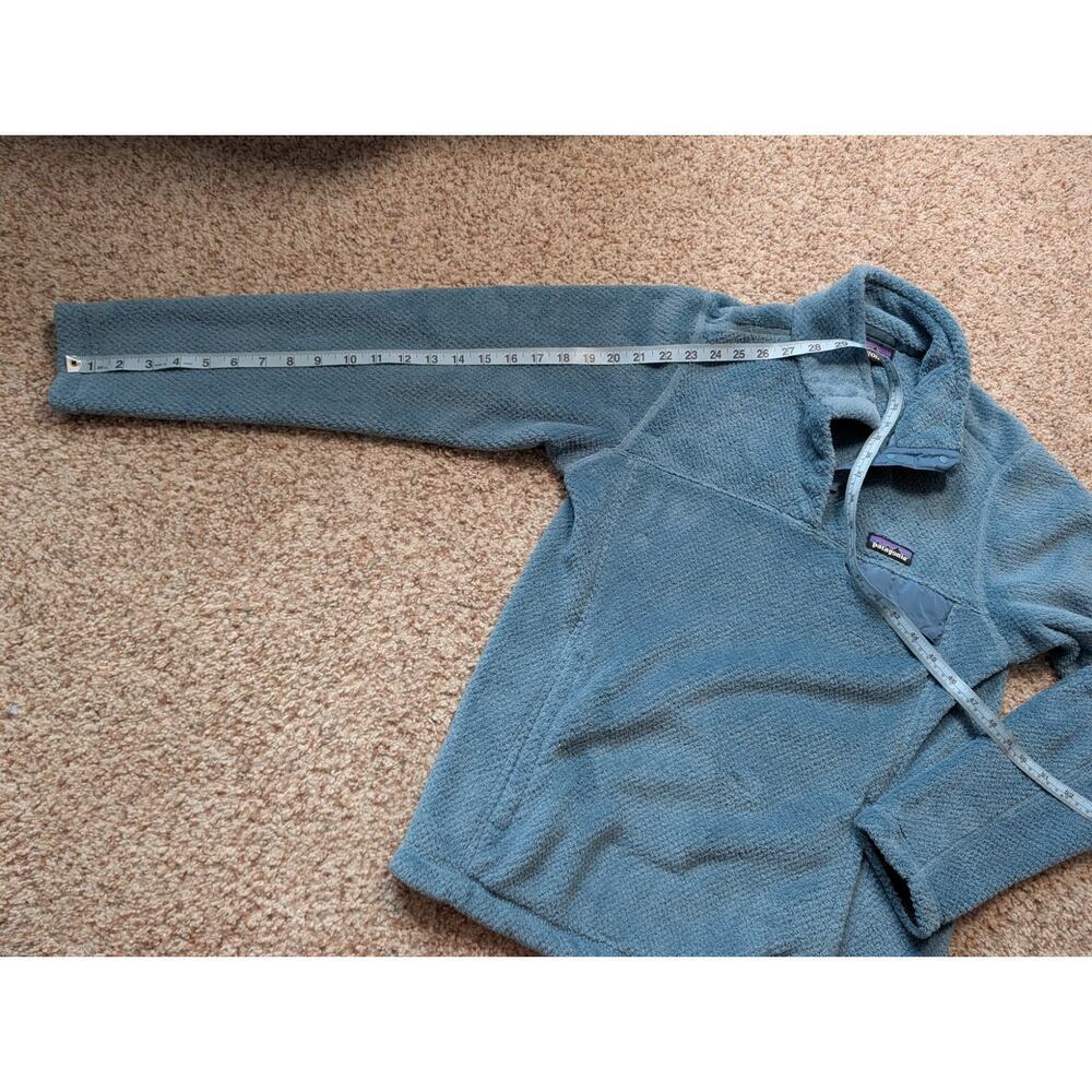 Patagonia Fuzzy Fleece Pull Over jacket/sweatshirt; Women's Medium; Teal - Picture 6 of 10